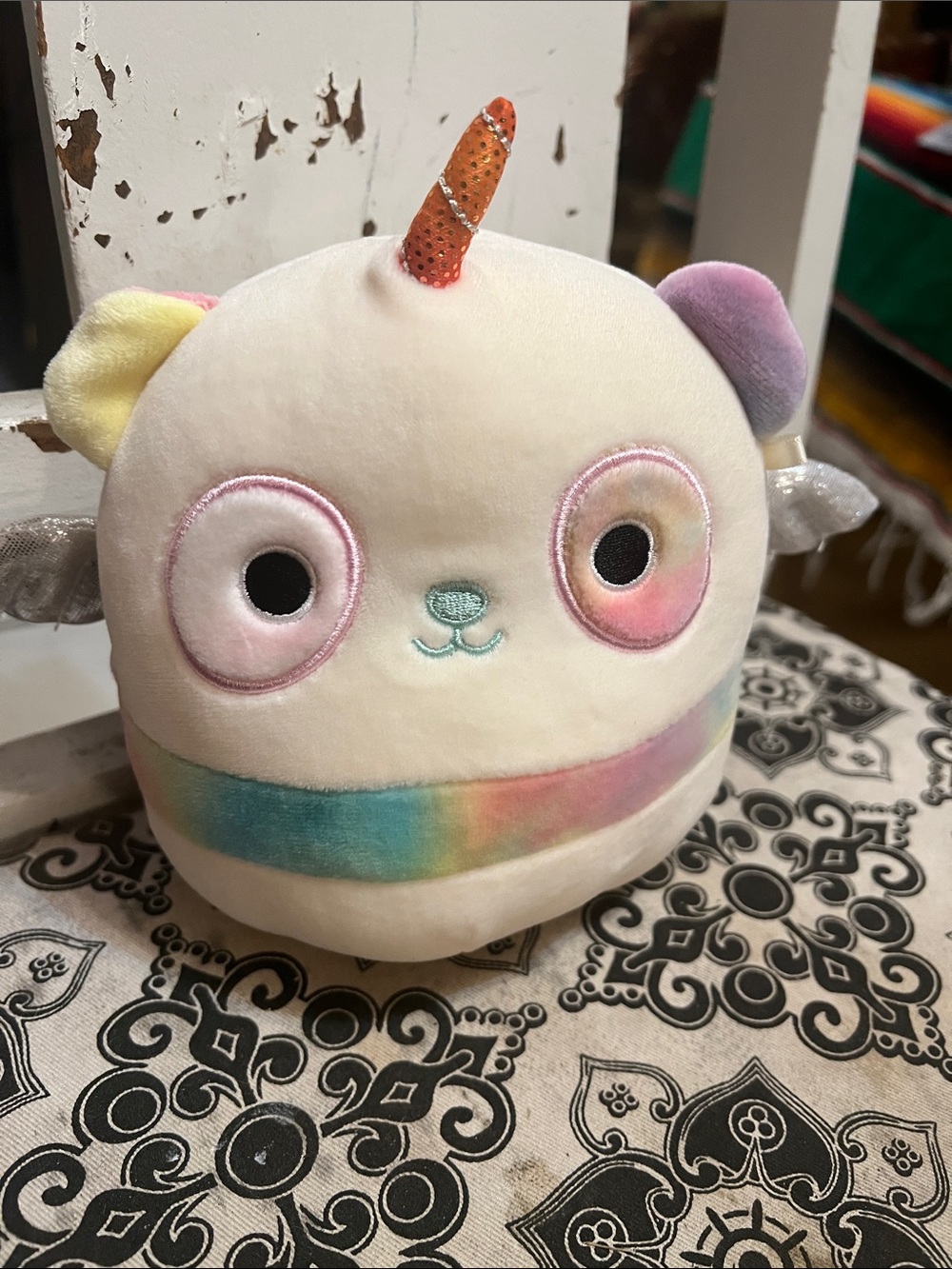 Rainbow Unicorn Panda Plush - Pastel Multicolor